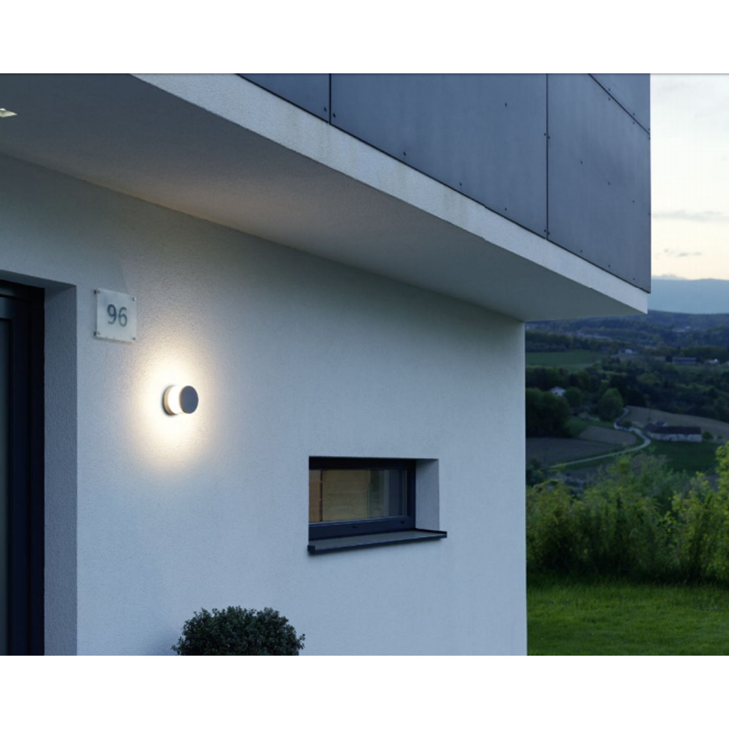 Getton 1.0 Opal Glass LED Wall Light with Aluminium Powder Coated