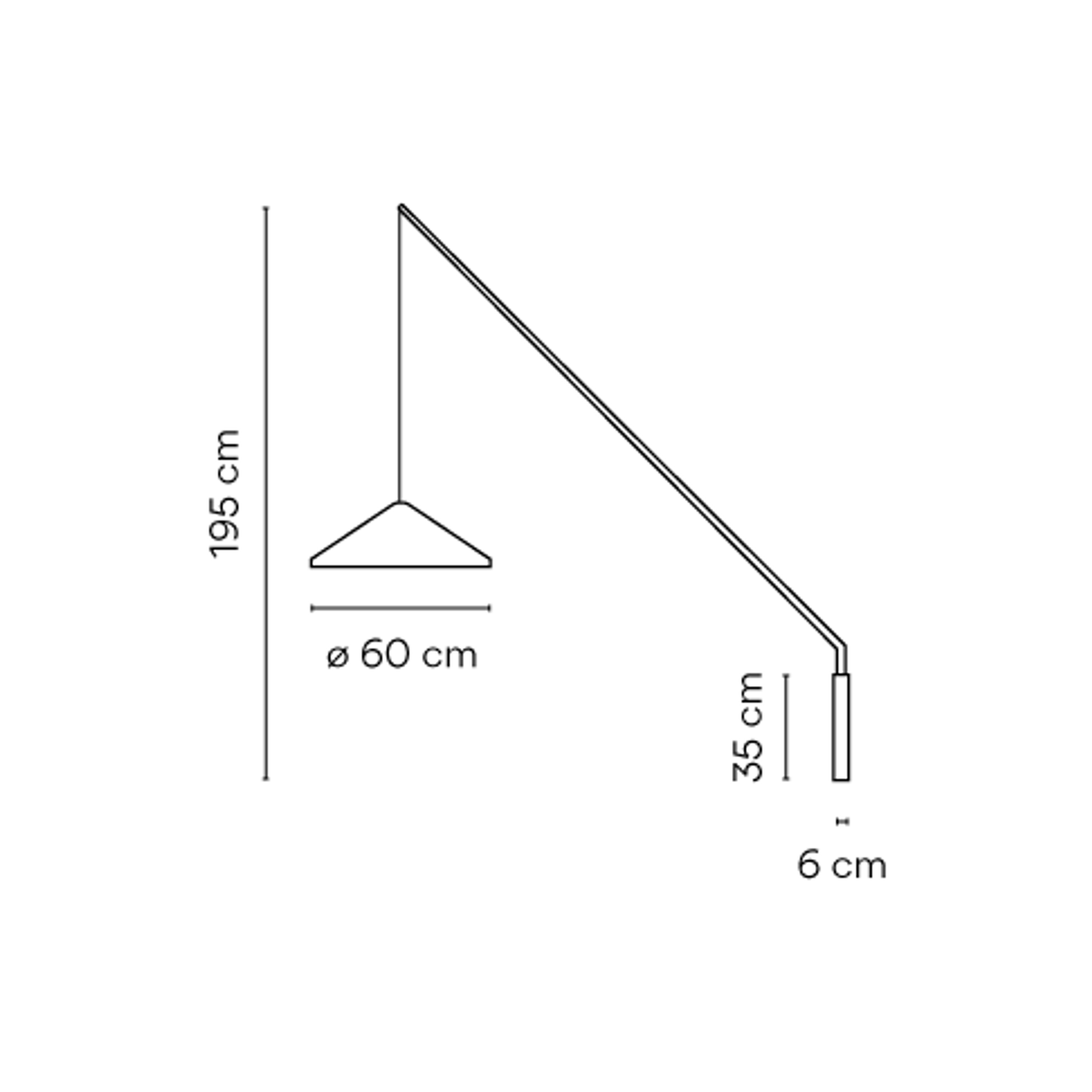 North Single Arm LED Wall Light