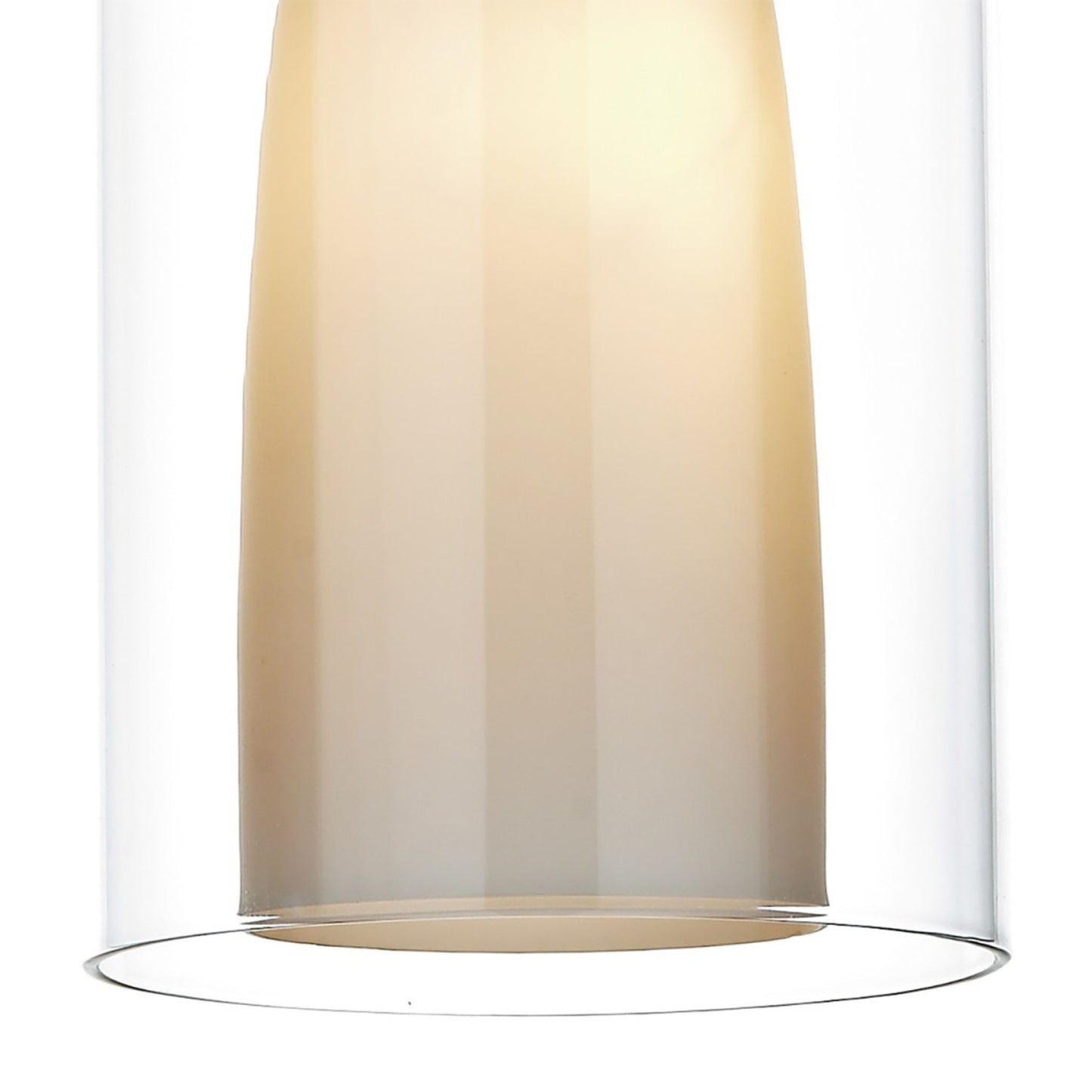 Boda 1-Light Pendant Satin Chrome Double Glass with Clear Glass/Opal Inner