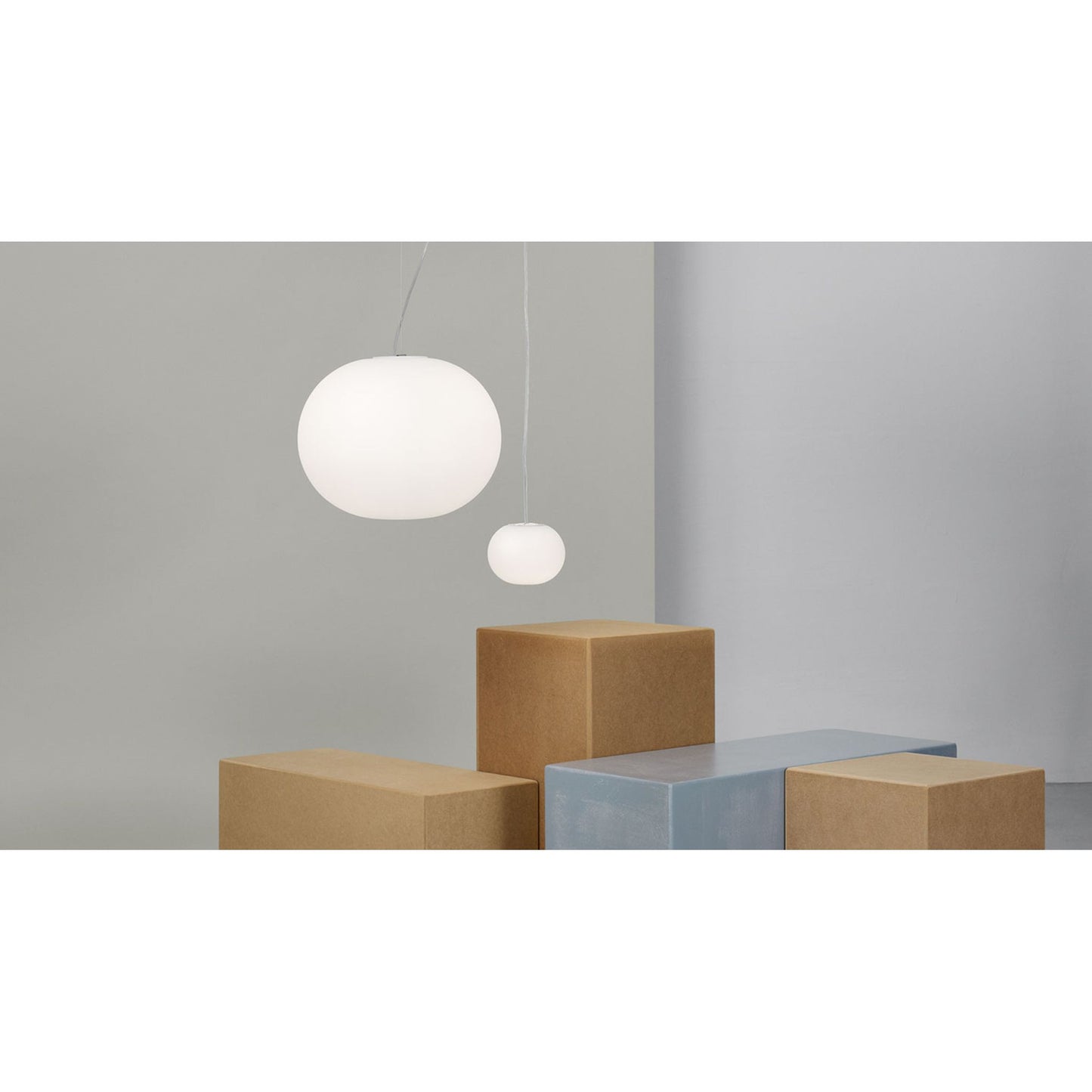 Glo-Ball Mini White LED Pendant with Hand Blown Glass