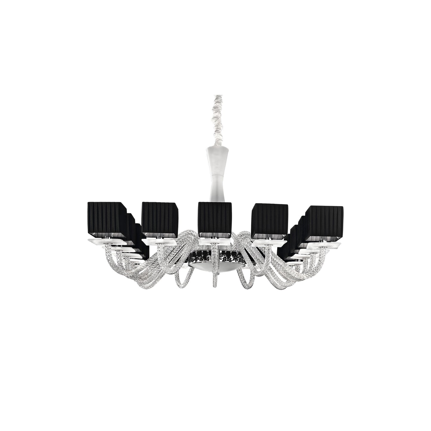 Metropolitan Twenty Light LED Chandelier with Fabric Shade