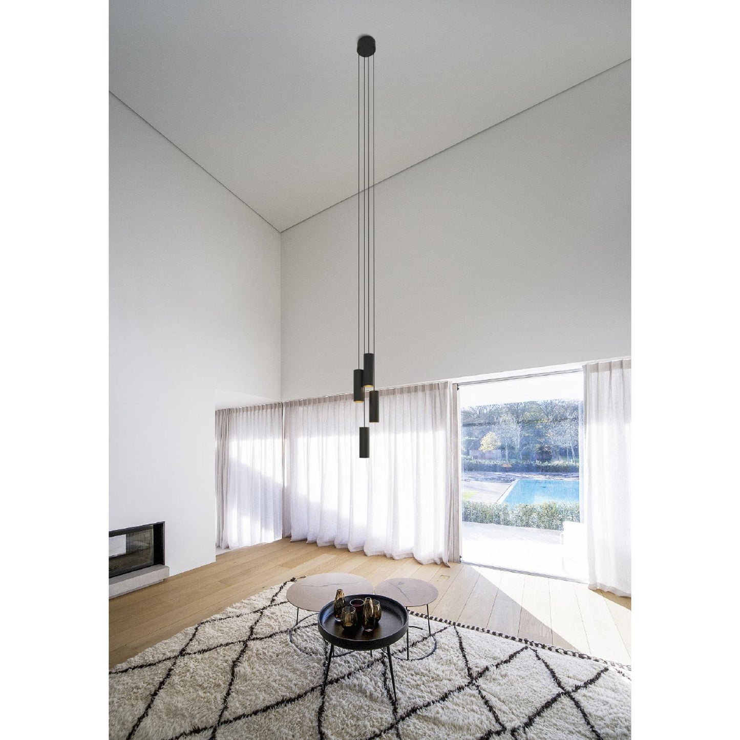 Ray Multi 2.0 Small Black LED Pendant with Aluminium Powder Coated