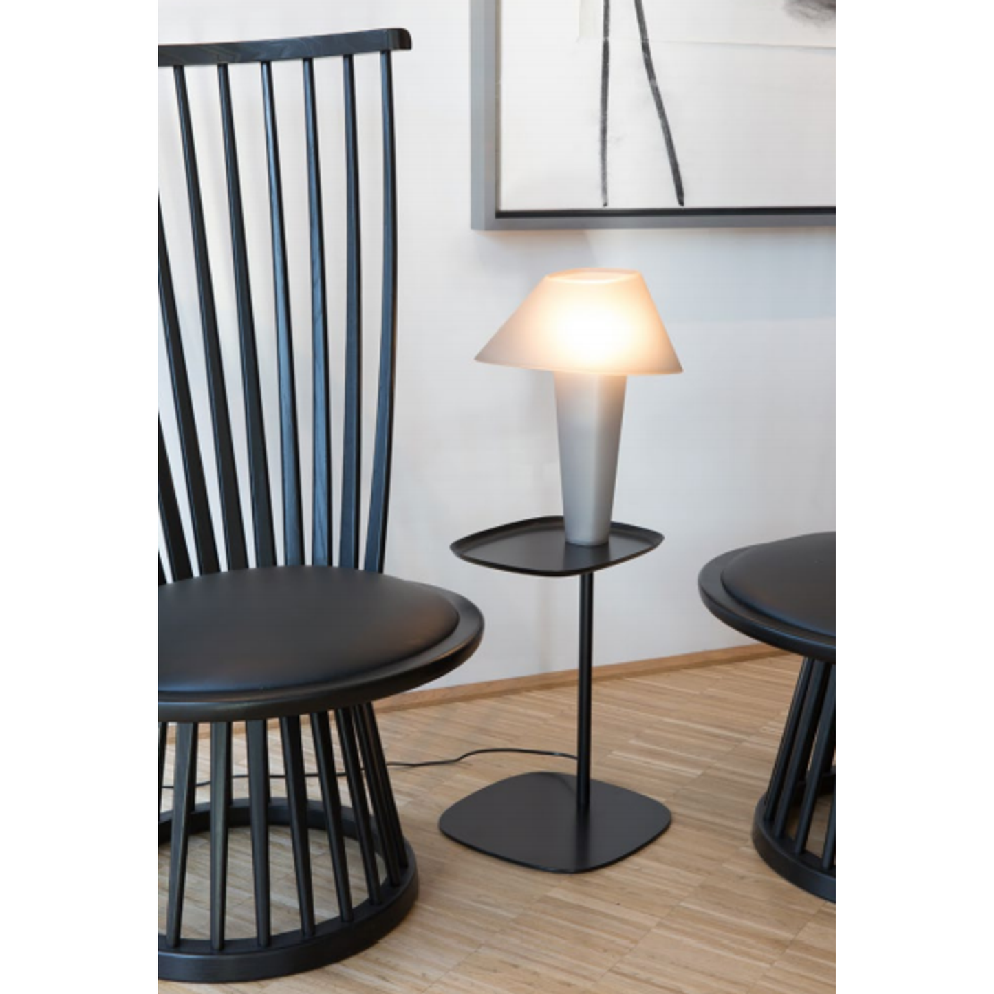 Rever 1.0 XS Extra-Small Black Chrome Base LED Floor Lamp