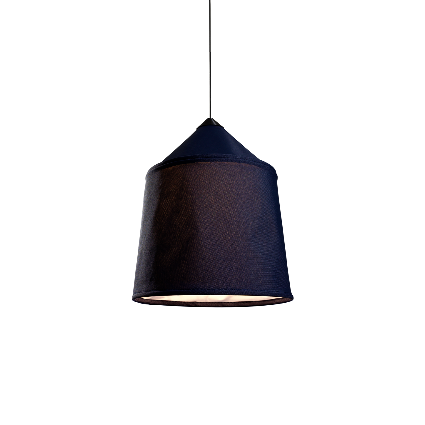 Jaima 54 IP65 Medium Outdoor LED Pendant with Tapered Textile Shade