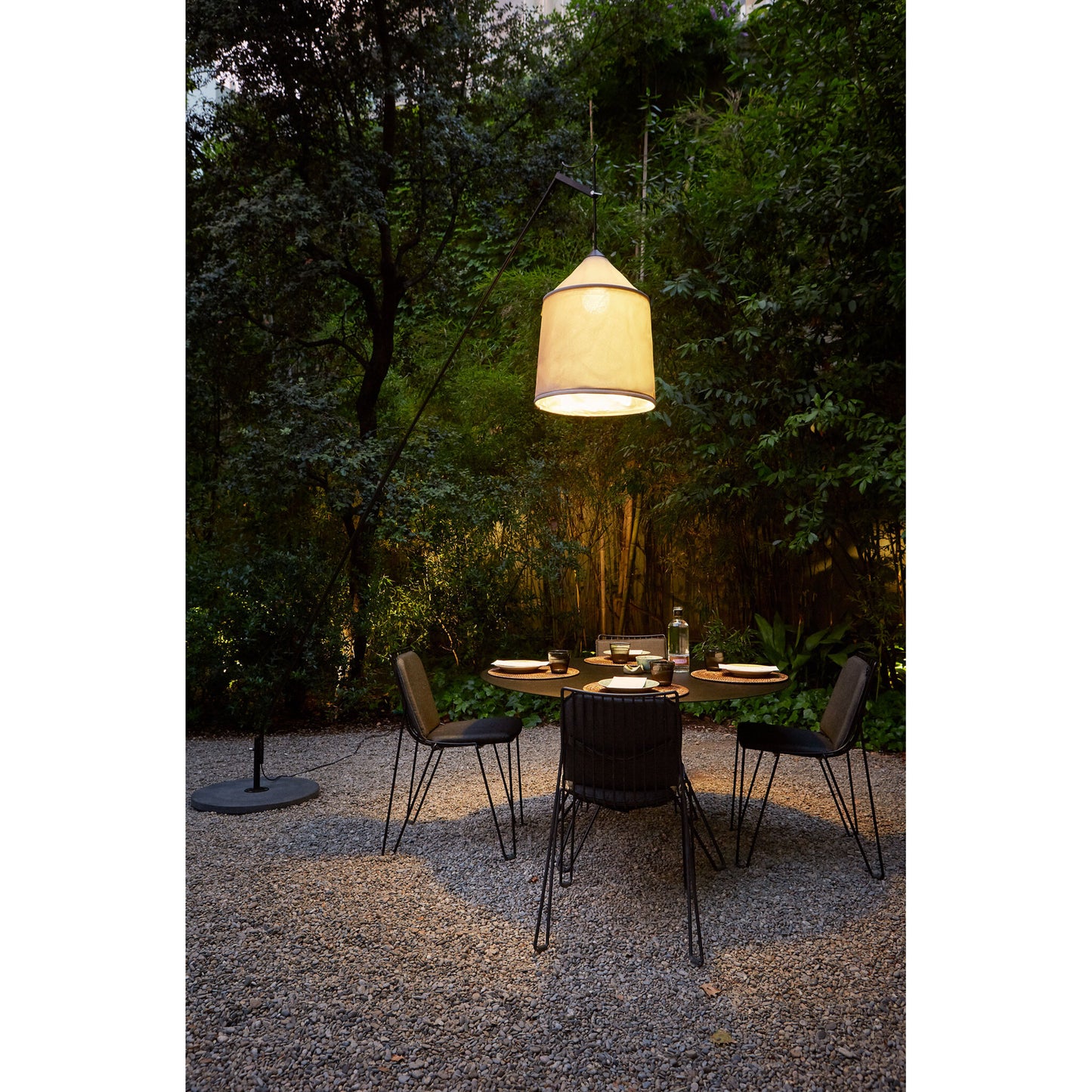 Jaima P307 Large Outdoor LED Floor Lamp in Black