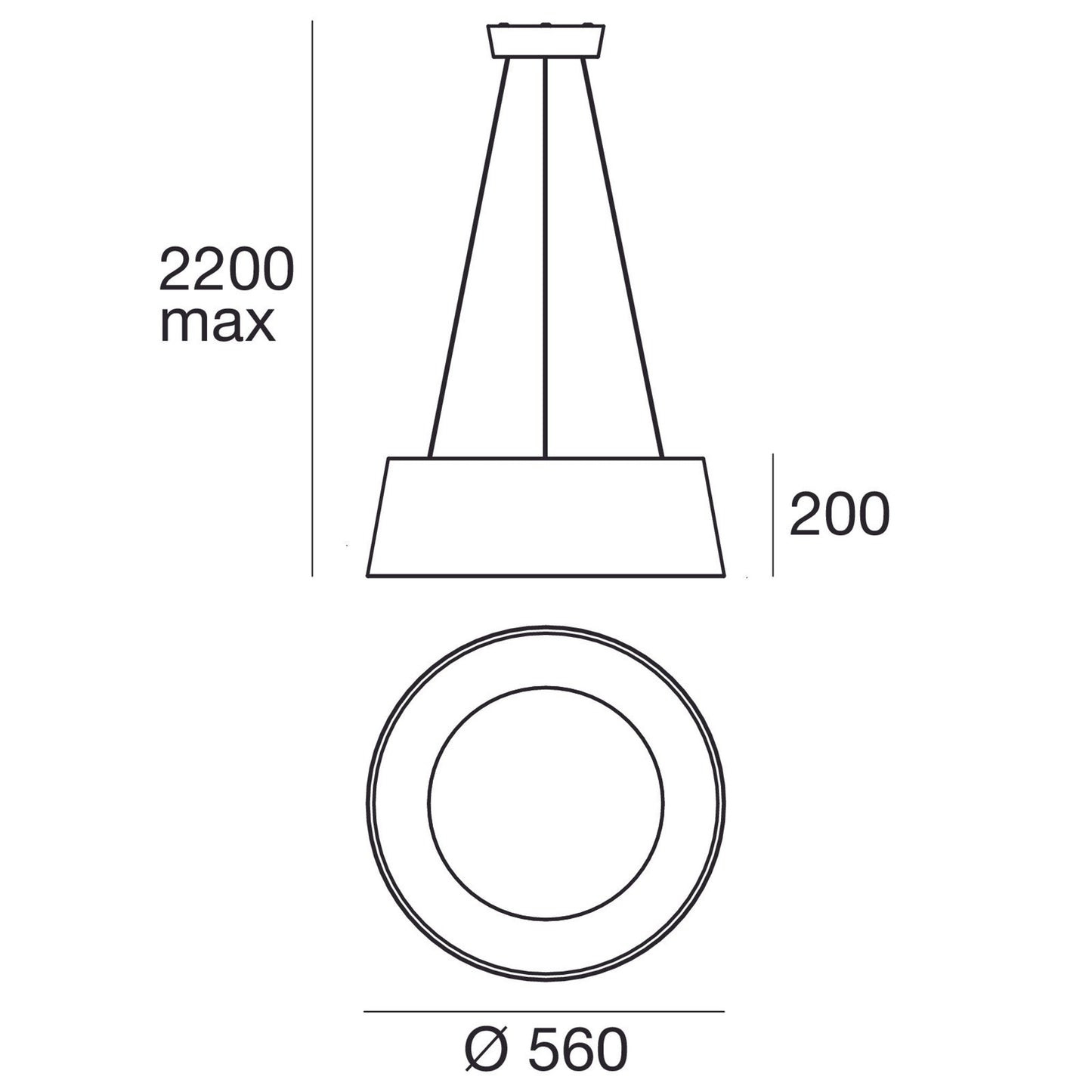 Oxygen P Small Round LED Pendant with Polyurethane Lampshade