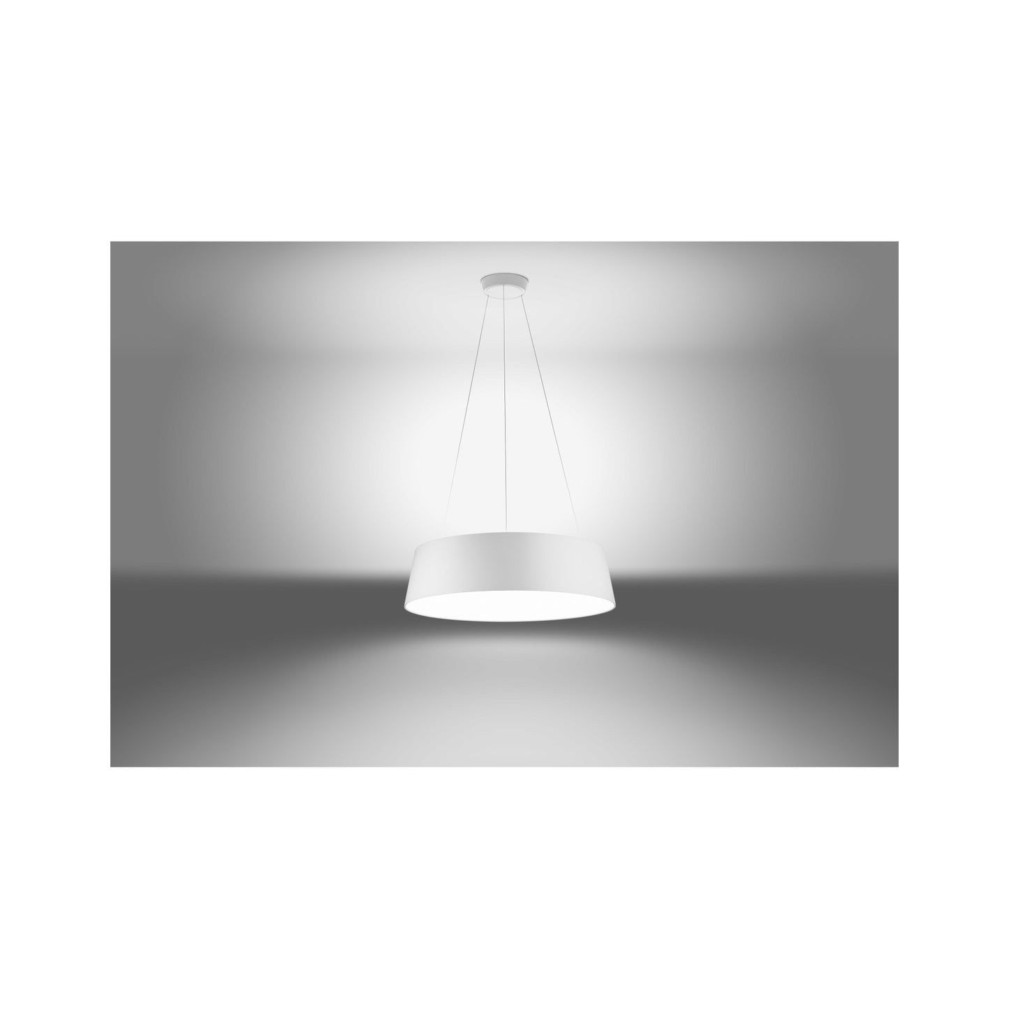 Oxygen P Large LED Round Pendant with Polyurethane Lampshade