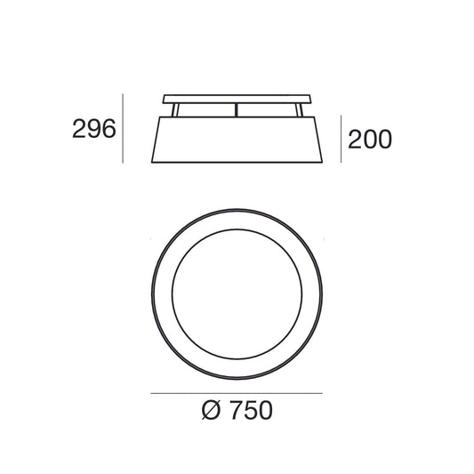 Oxygen S Large LED Ceiling Downlight with Minimal & Elegant Design