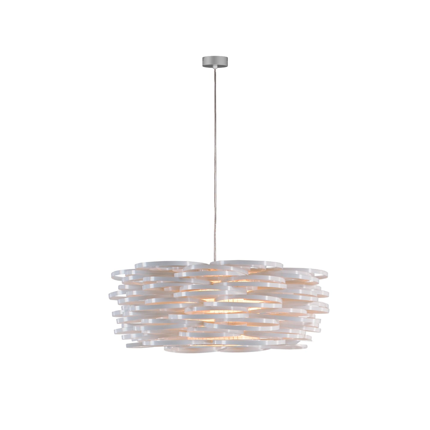 Aros White Steel Pendant with Polypropylene Strips