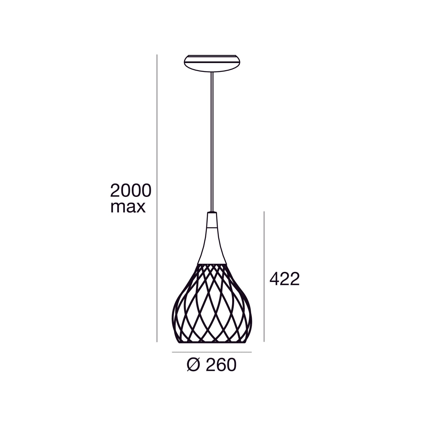 Mongolfier P1 Small LED Pendant with An Organic Circular Shaped