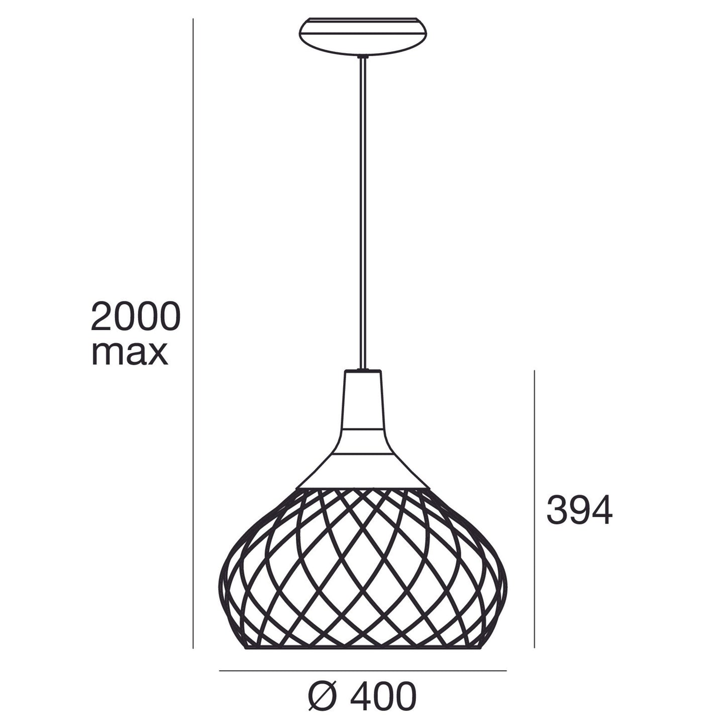 Mongolfier P2 Medium LED Pendant with Balloon Shape Design