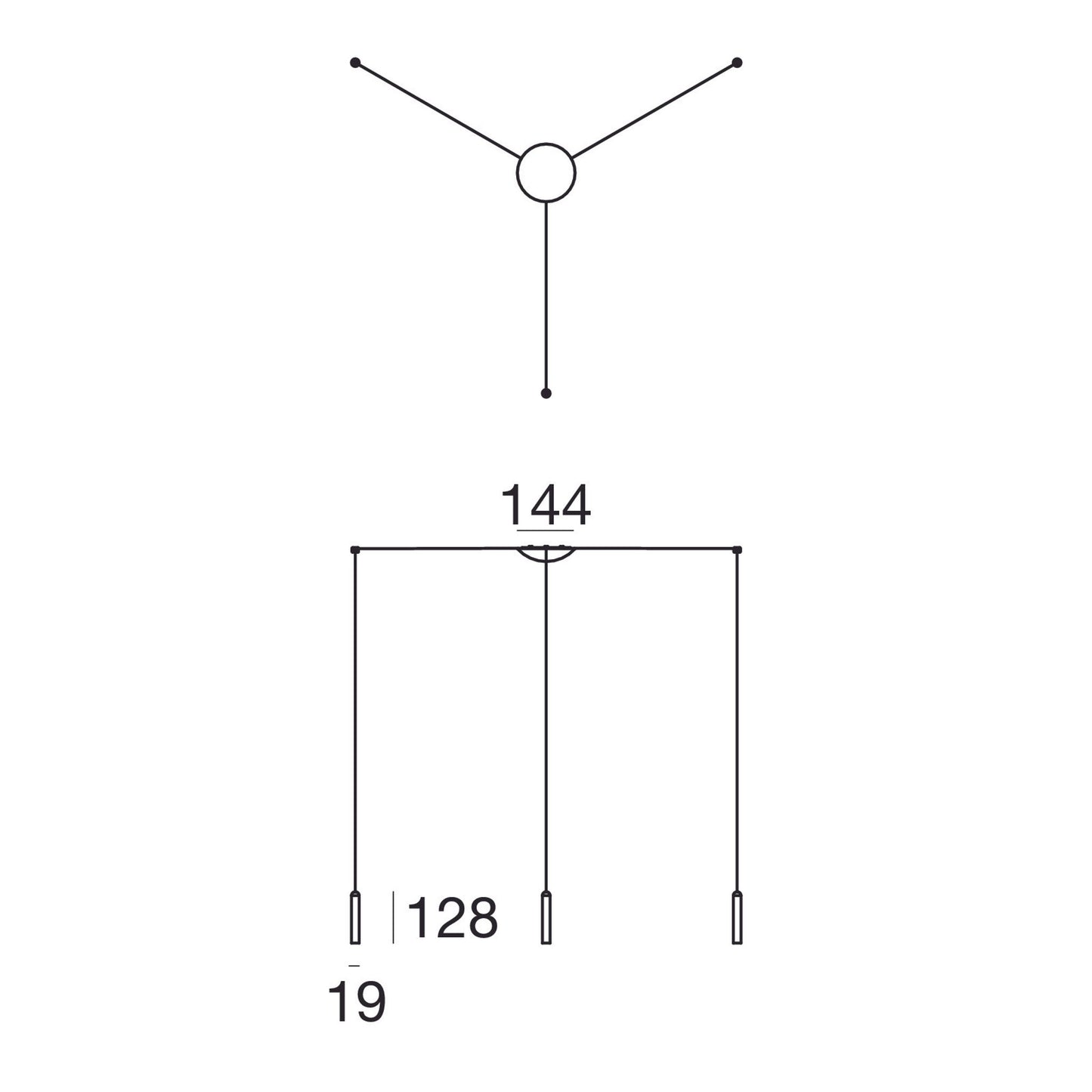 2nights P3 Three-Light LED Pendant