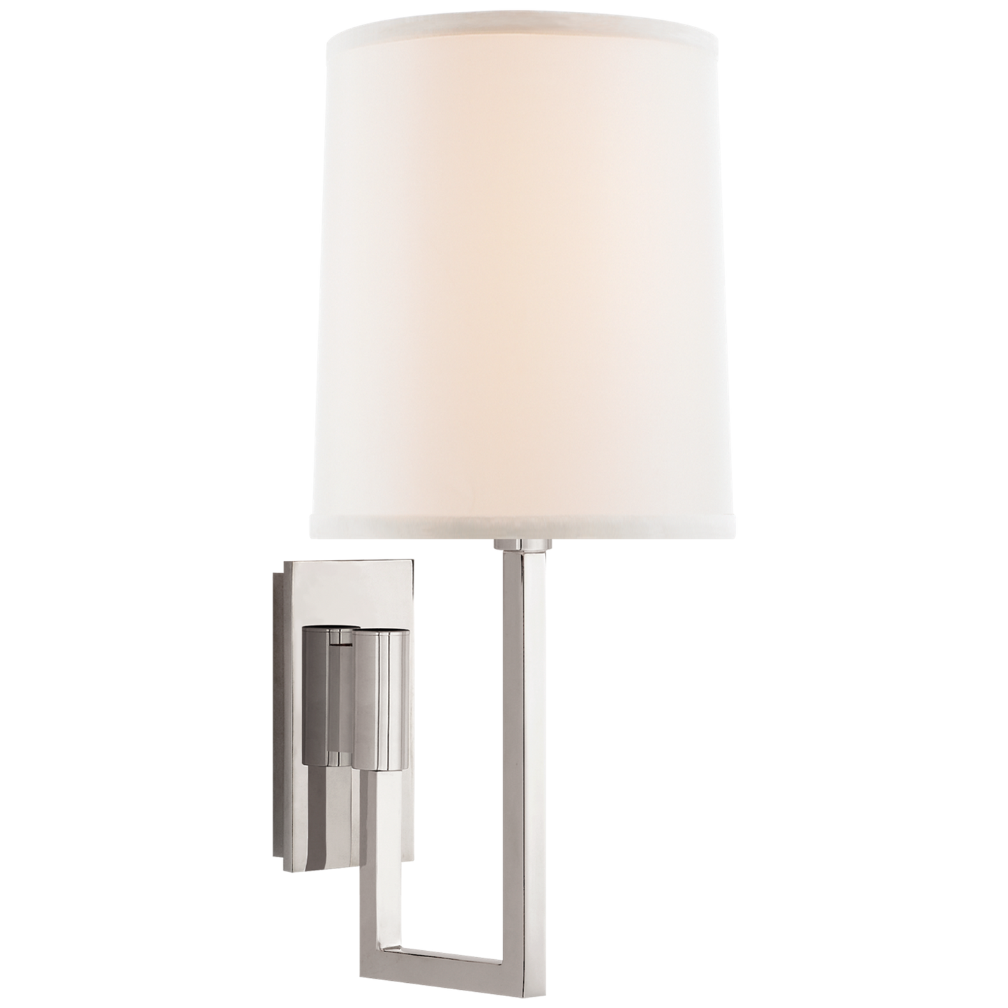 Aspect Library Sconce with Ivory Linen Shade