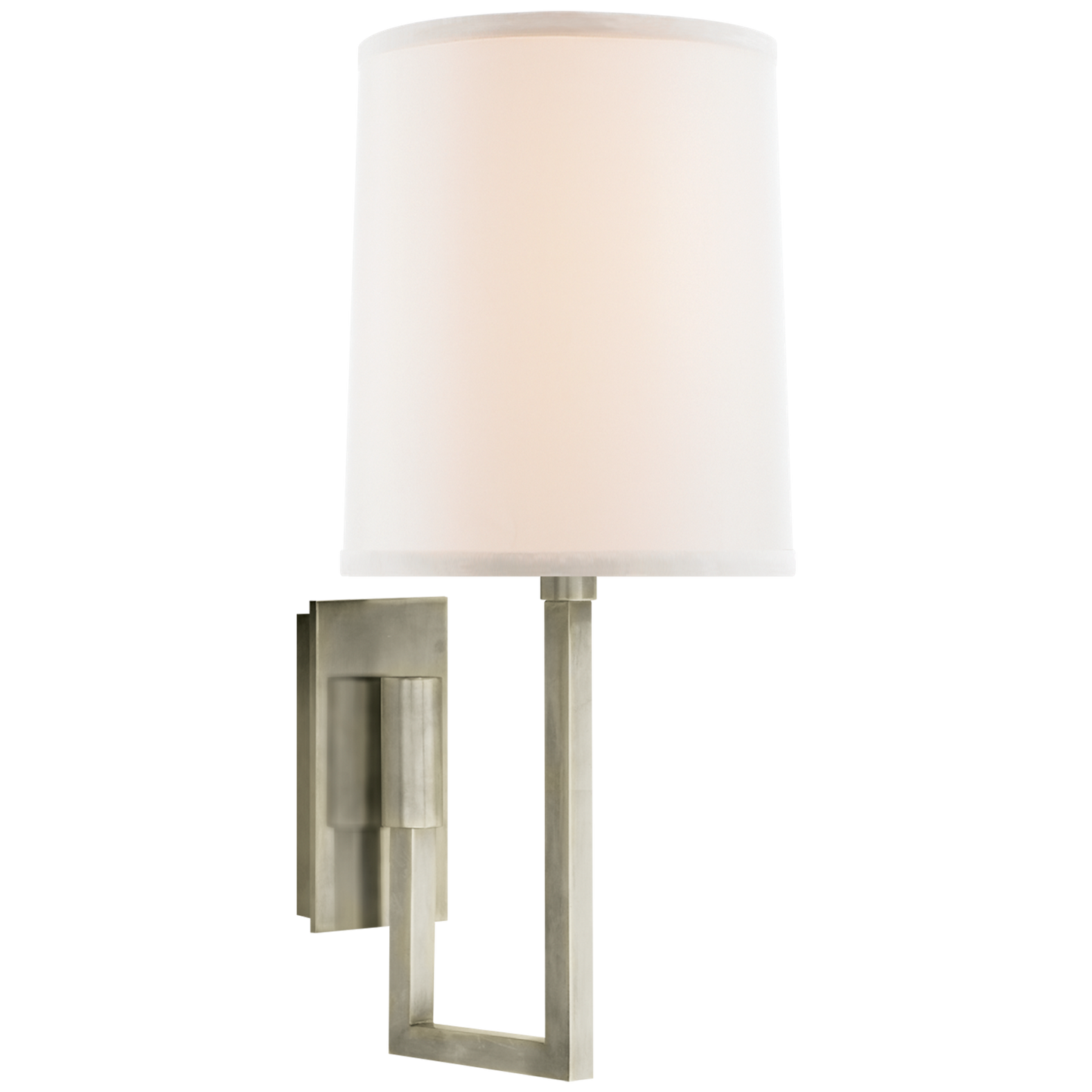 Aspect Library Sconce with Ivory Linen Shade