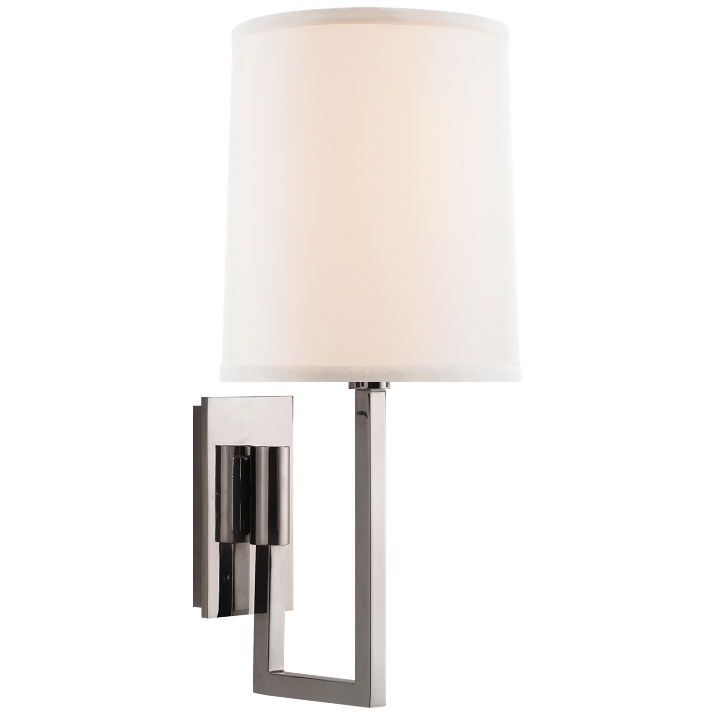 Aspect Library Sconce with Ivory Linen Shade