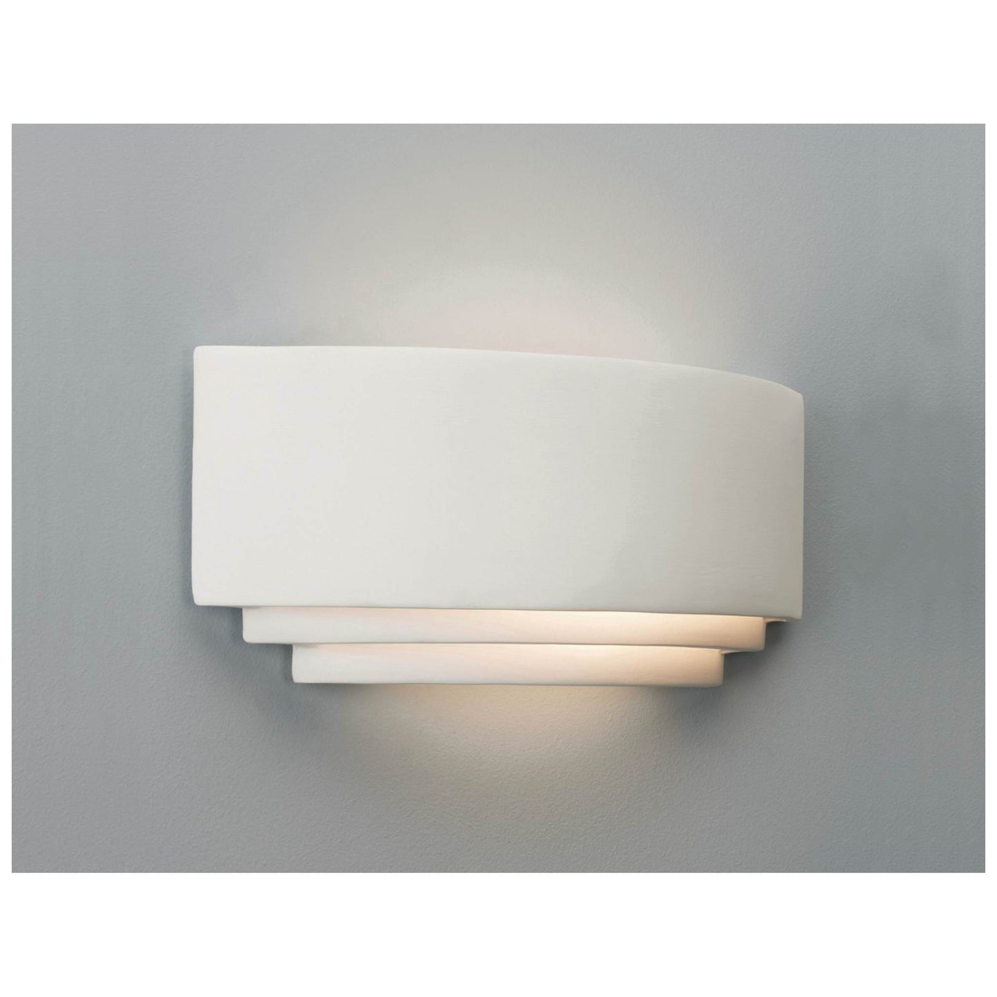 Amalfi 315 White Wall Light with Ceramic Stepped