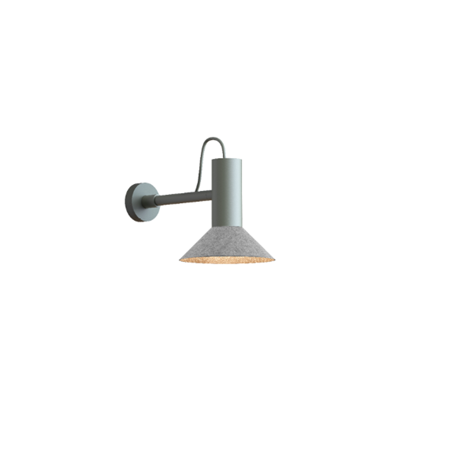 Roomor 1.0 Shade 1.0 Grey Wall Light with Wet Painted Aluminium