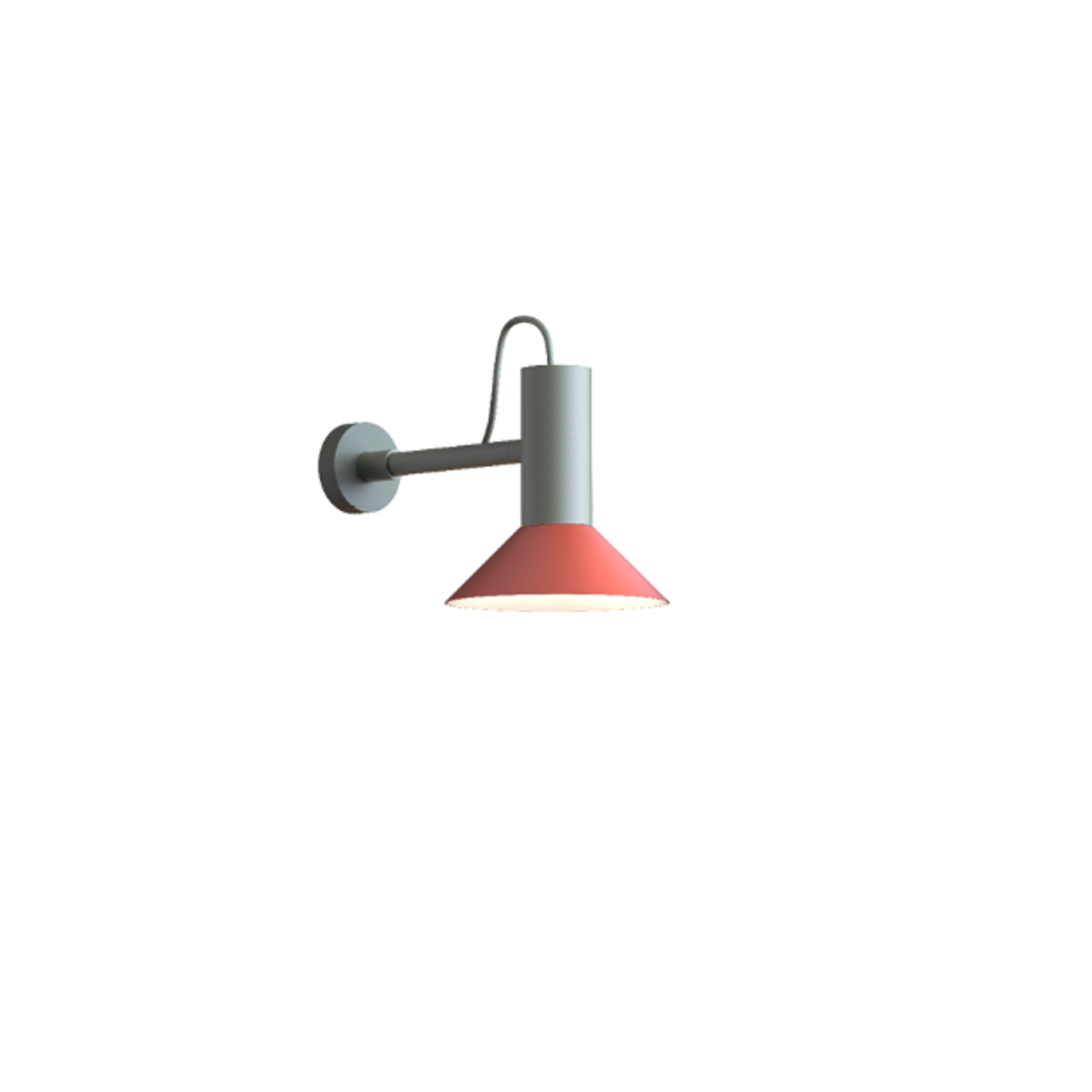 Roomor 1.0 Shade 1.0 Grey Wall Light with Wet Painted Aluminium