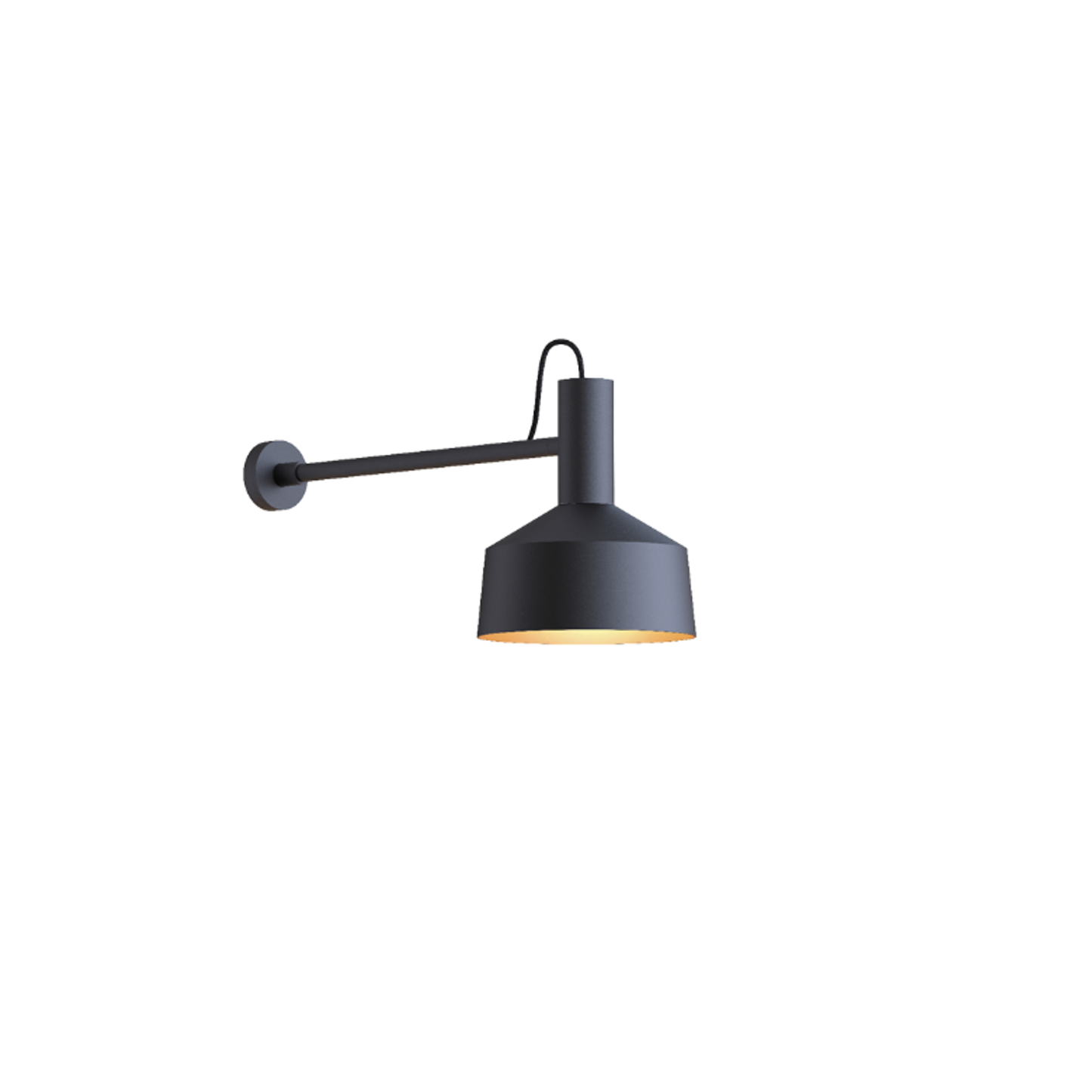 Roomor 2.0 Shade 2.0 Black Wall Light with Wet Painted Steel & Aluminium