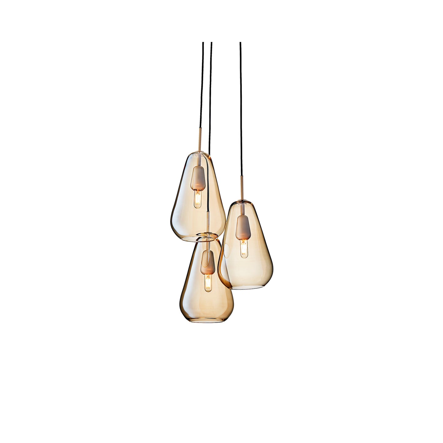 Anoli 3 Three-Light Nordic Gold Pendant