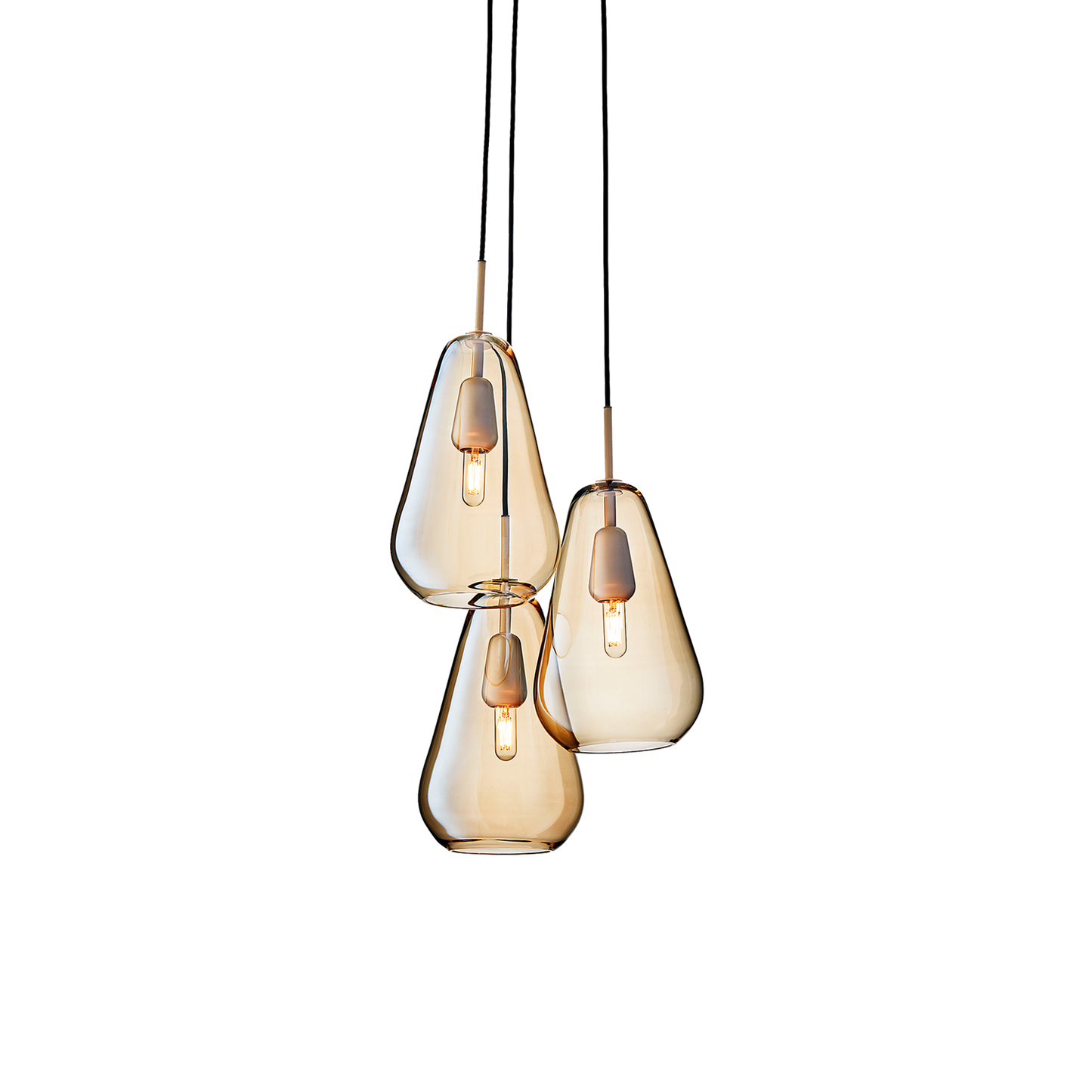 Anoli 3 Three-Light Nordic Gold Pendant