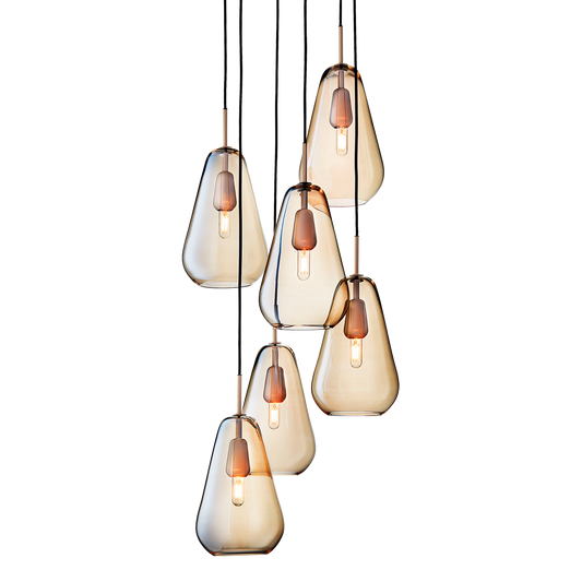 Anoli 6 Six-Light Nordic Gold Pendant