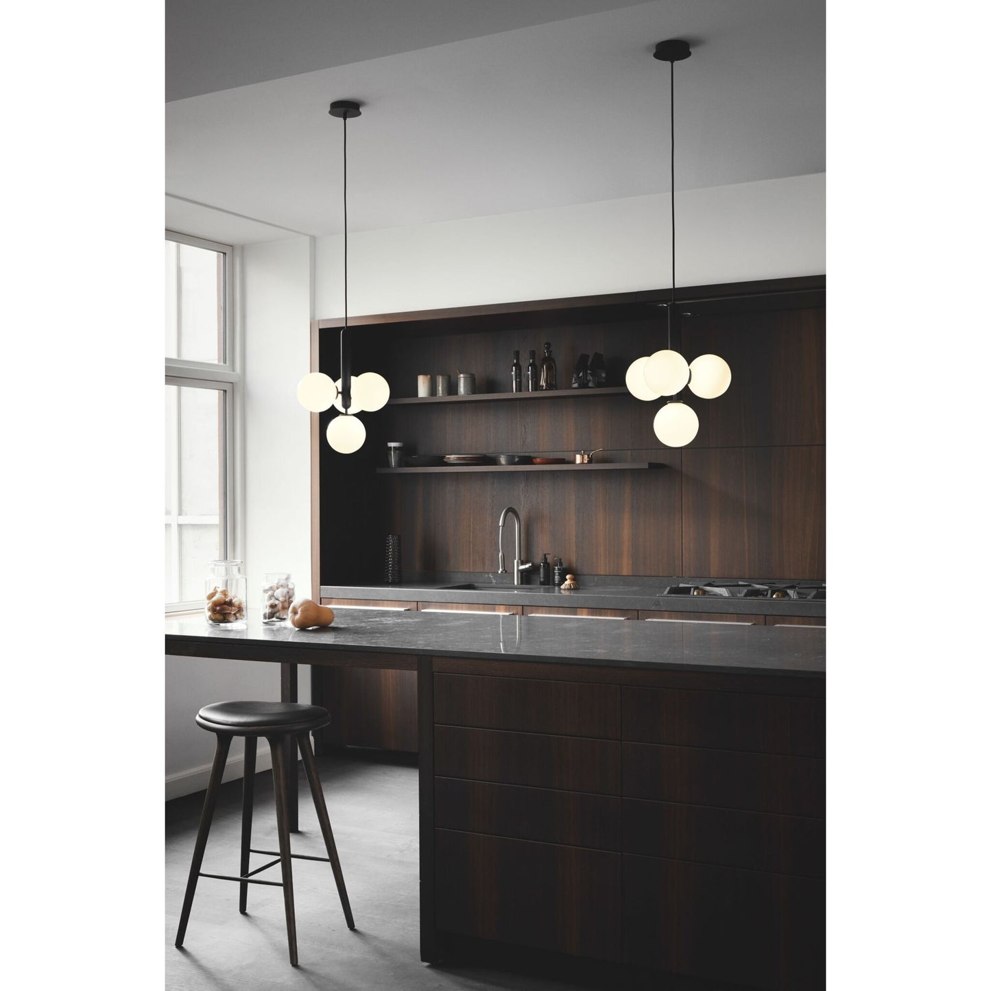 Miira 4 Four-Light Rock Grey Pendant