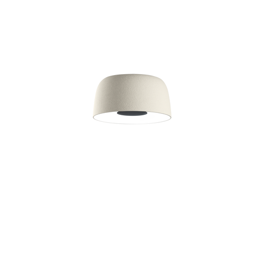 Djembe C 42.21 Medium LED Ceiling Surface with Stone Texture Outer and smooth Satin White Inner