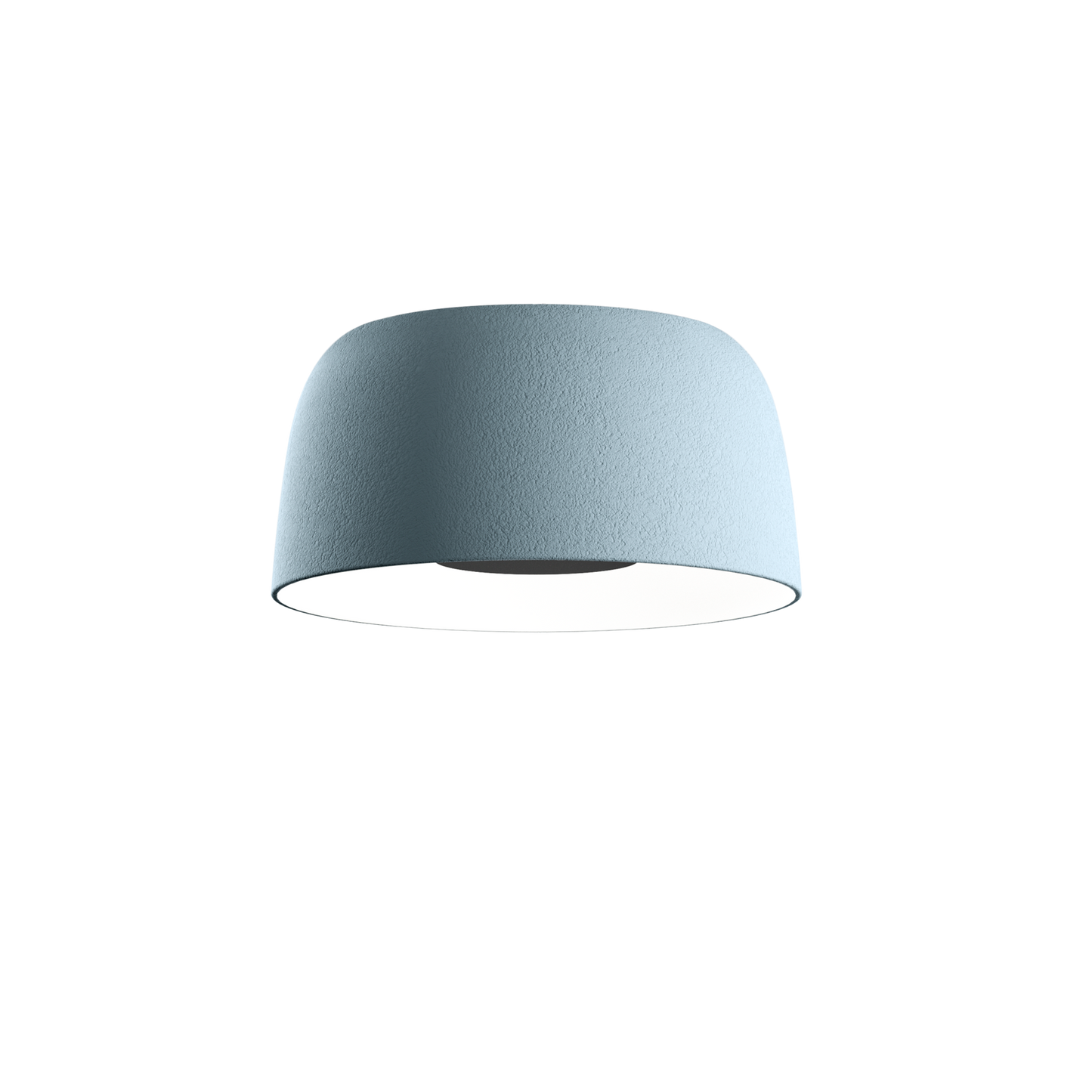 Djembe C 65.45 Large LED Ceiling Surface with Stone Texture Outer and smooth Satin White Inner