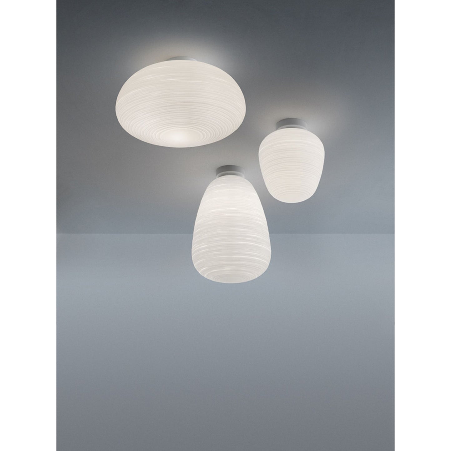 Rituals 3 Blown Glass Ceiling Light with Lacquered Metal