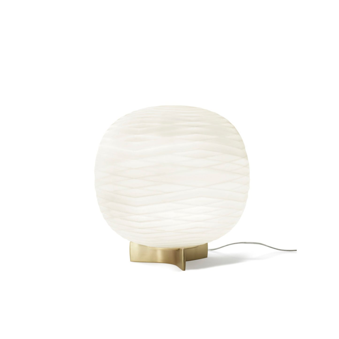 Gem Blown Glass Table Lamp with Gold-Plating Satin Aluminium