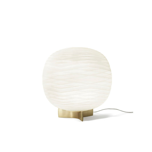 Gem Blown Glass Table Lamp with Gold-Plating Satin Aluminium