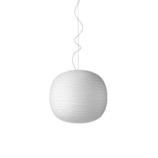 Gem Single H 10M E27 Pendant with Blown Acid-Etched Glass