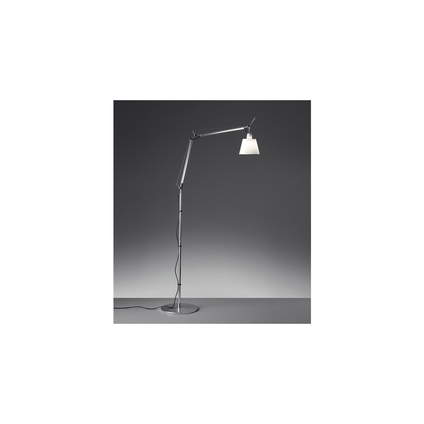 Tolomeo Basculante Floor Lamp in Grey