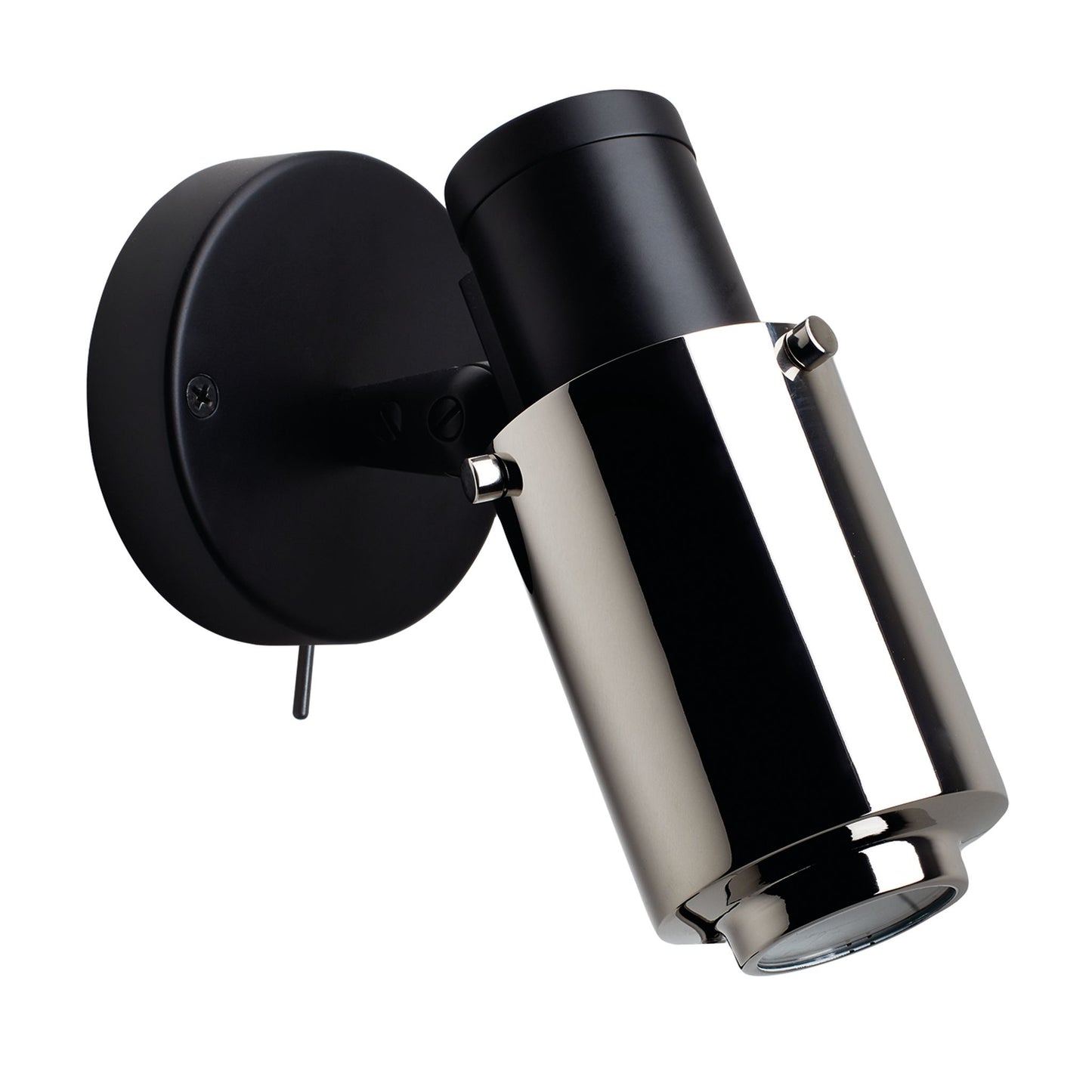 Biny Spot Matt Black Body GU10 Wall Light