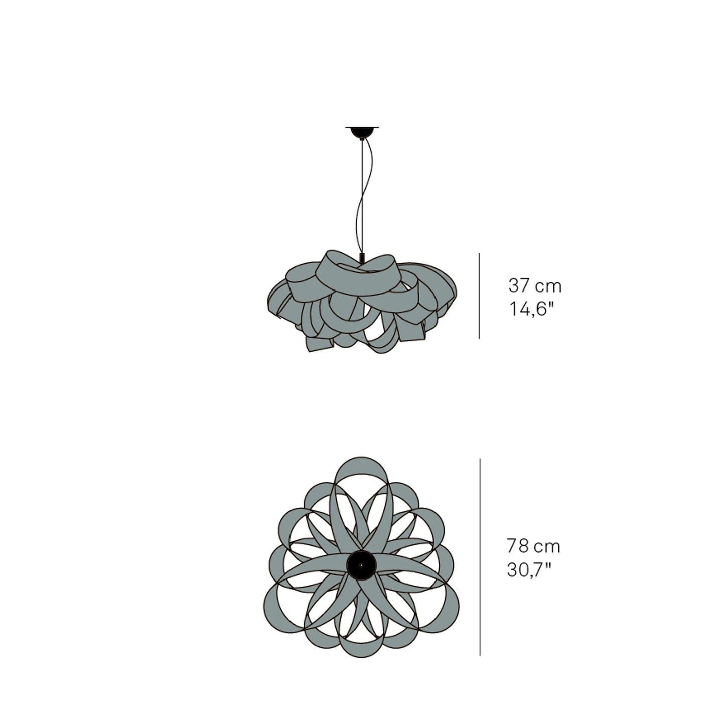 Agatha Small Pendant with Elegant Interlacing Whorls