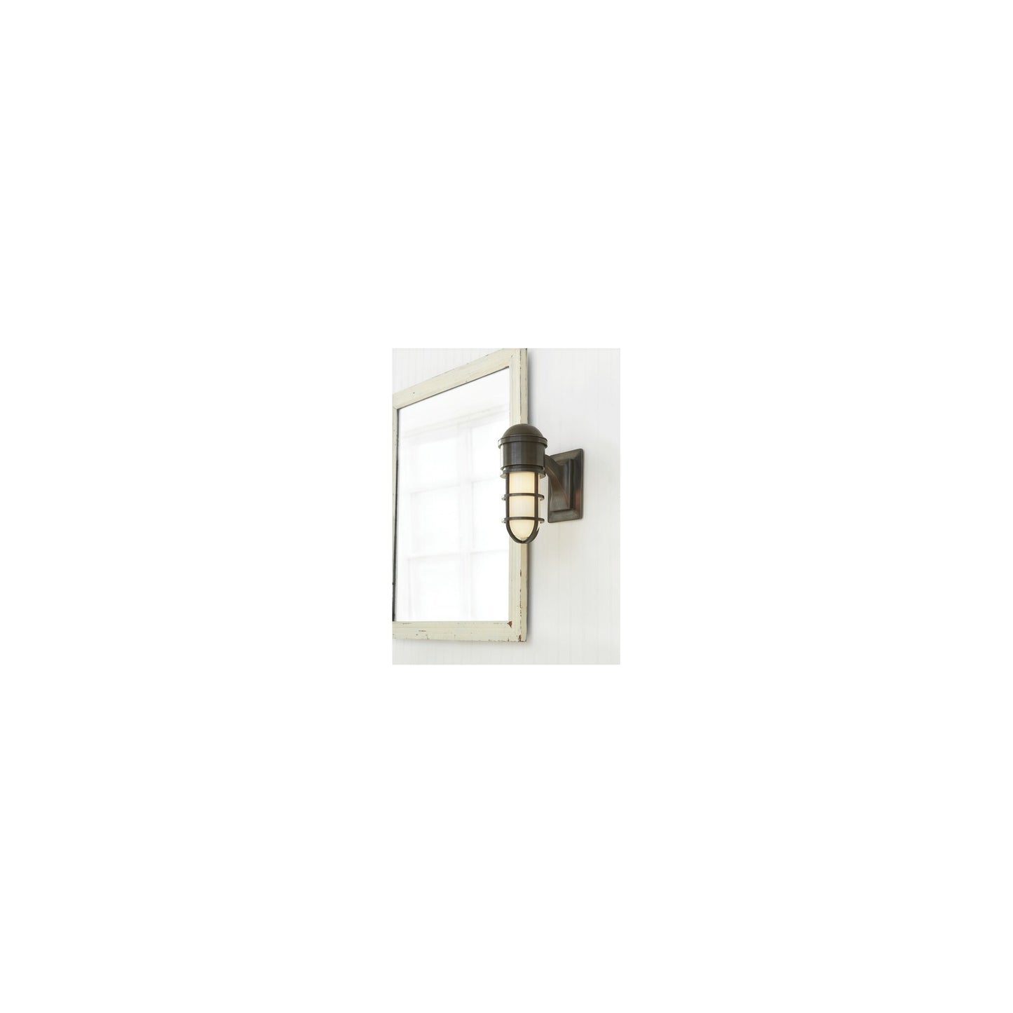 Marine White Glass Wall Light