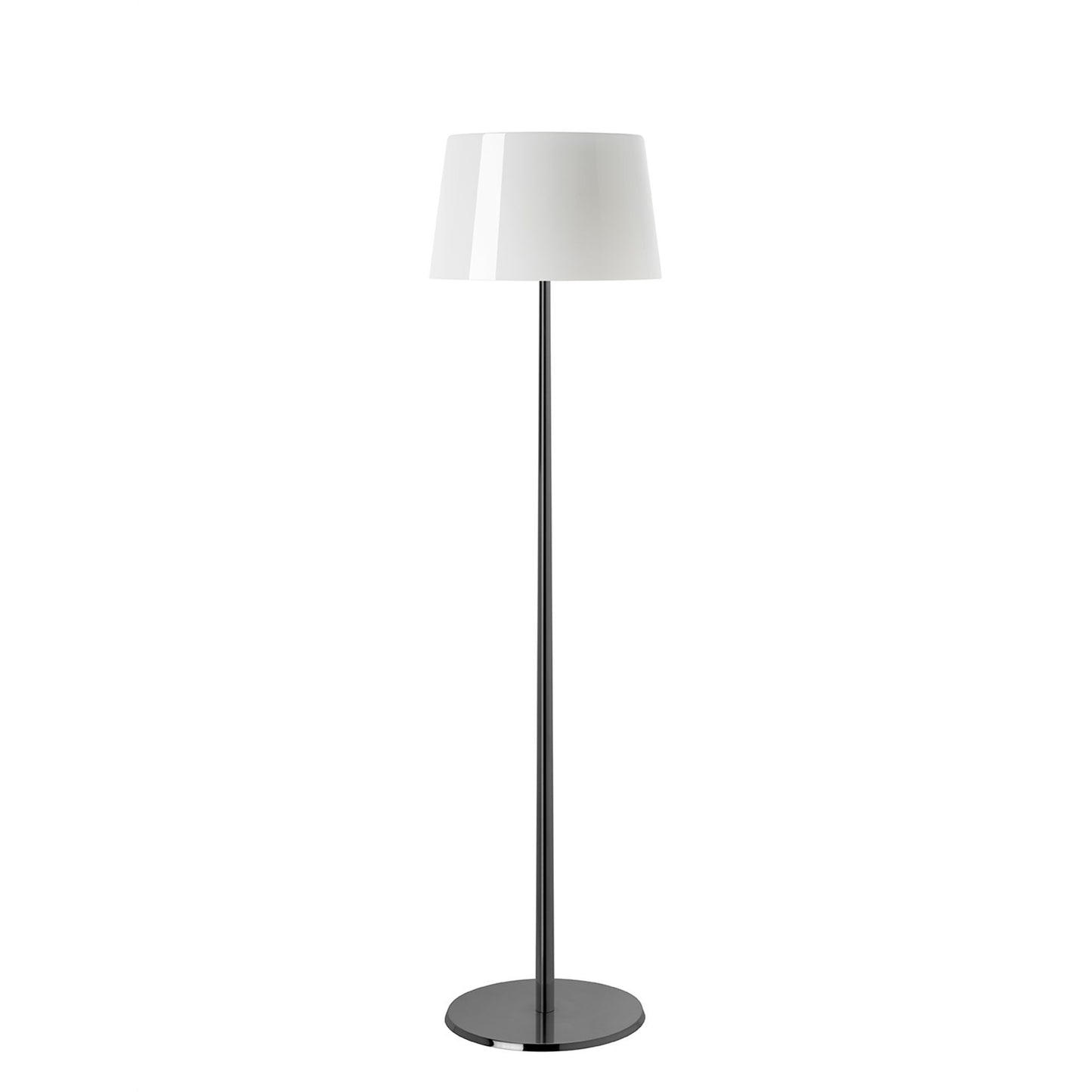 Lumiere XXL Extra-Large Chrome Floor Lamp with Blown Glass Diffuser