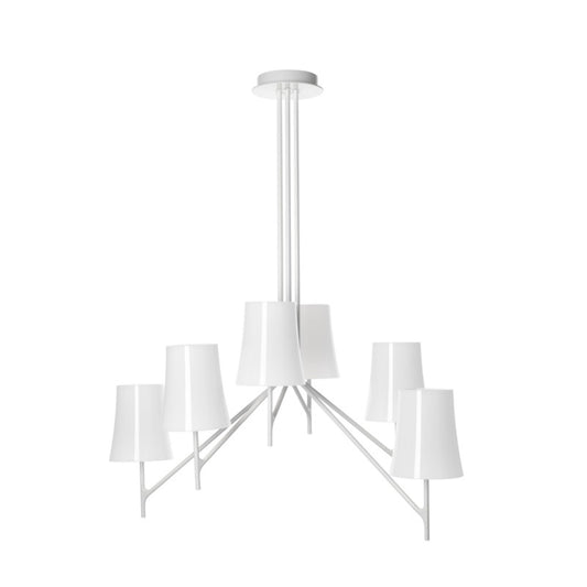 Birdie 6 Six-Light Cable Chandelier with Aluminium Coated