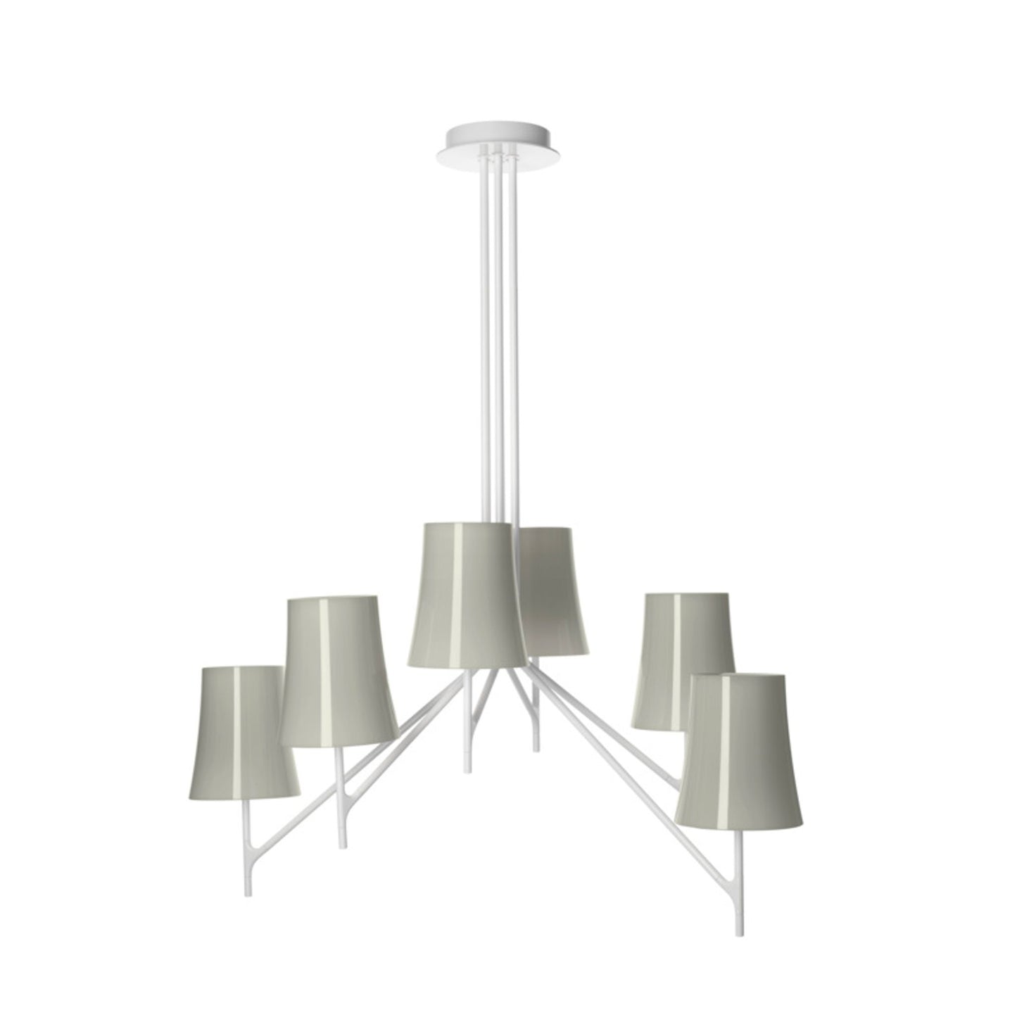 Birdie 6 Six-Light Chandelier with Aluminium Coated