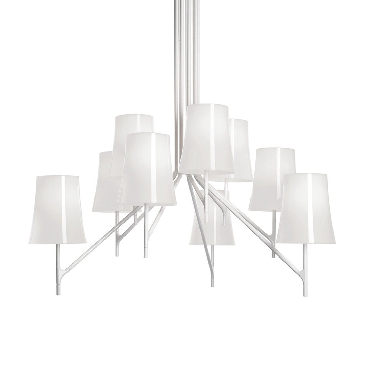 Birdie 9 Nine-Light Cable Chandelier with Aluminium Coated