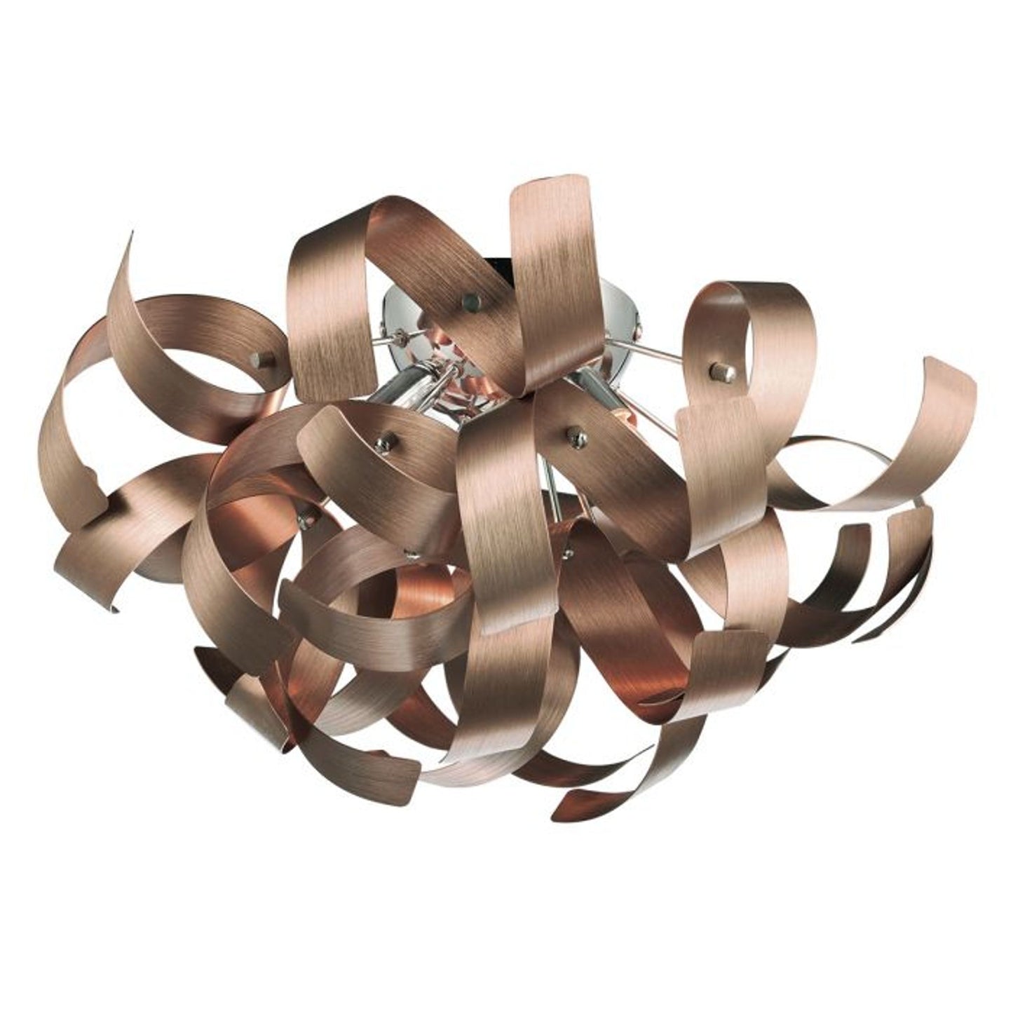 Rawley 4-Light Flush Mount with Twirling Ribbon