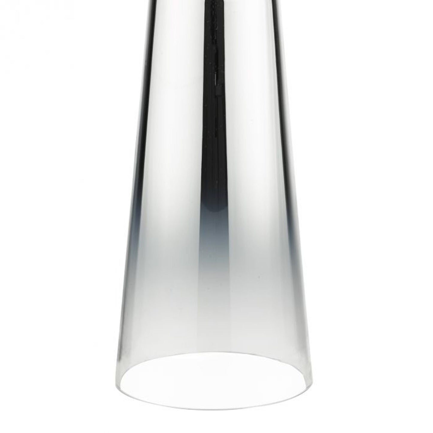 Smokey Chromed Glass Table Lamp