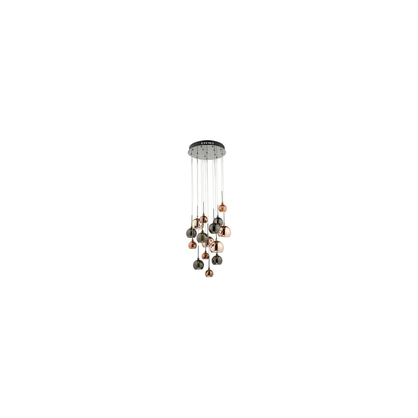 Aurelia 15-Light Spiral Pendant With Black Chrome Plate