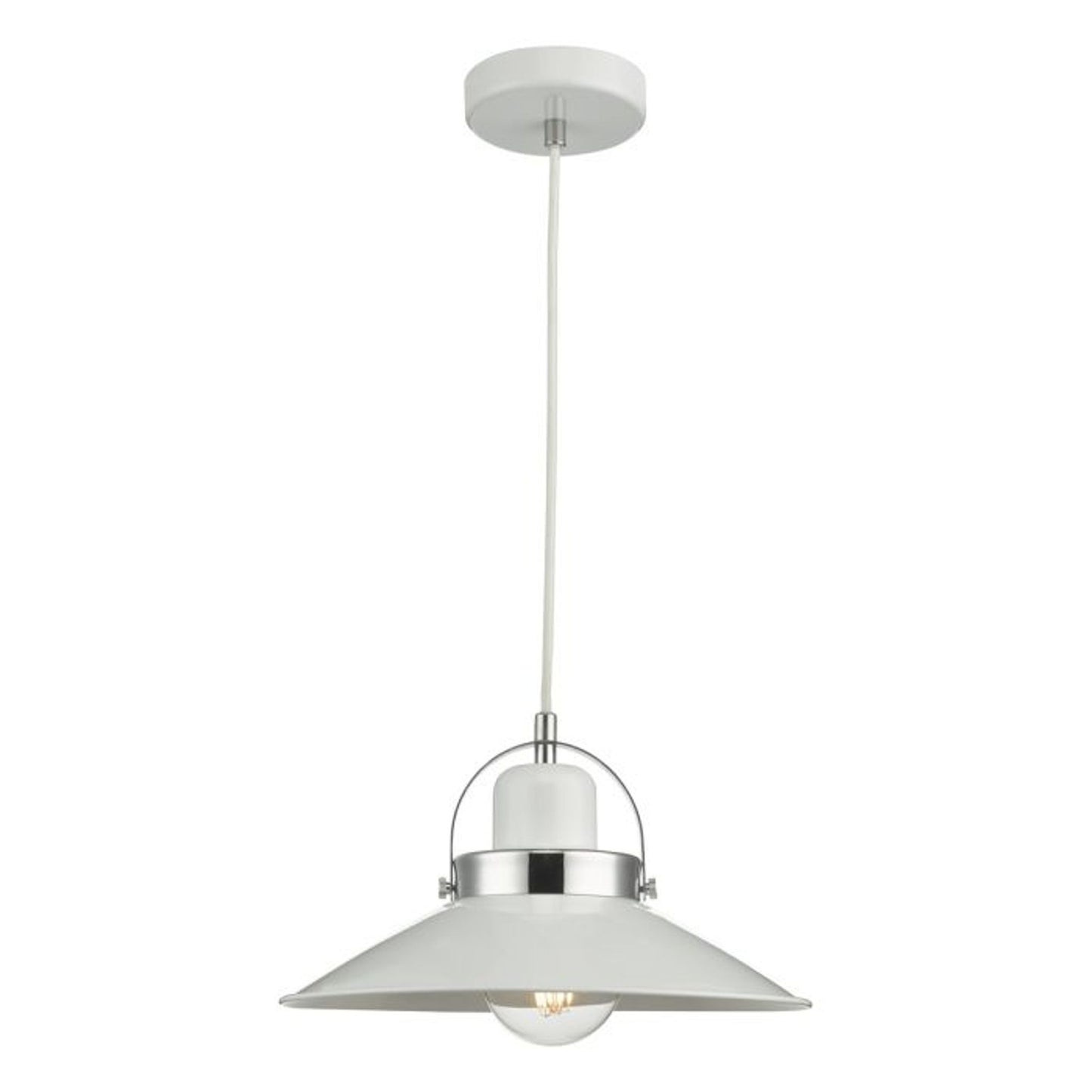 Liden 1-Light Pendant White & Polished Chrome