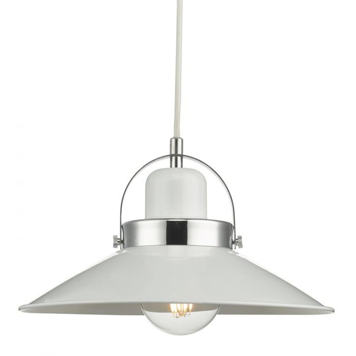 Liden 1-Light Pendant White & Polished Chrome