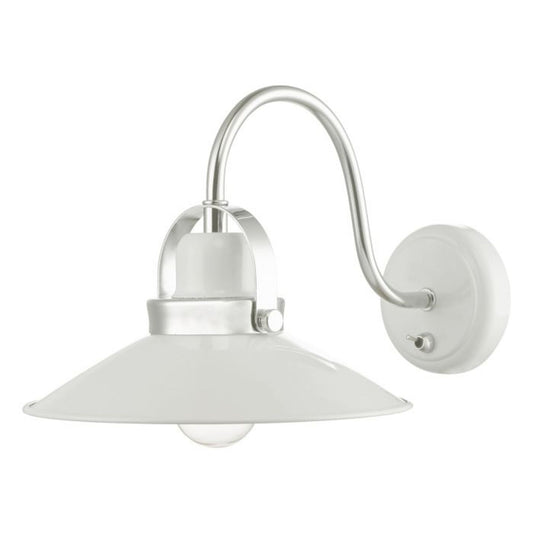 Liden Wall Light White & Polished Chrome