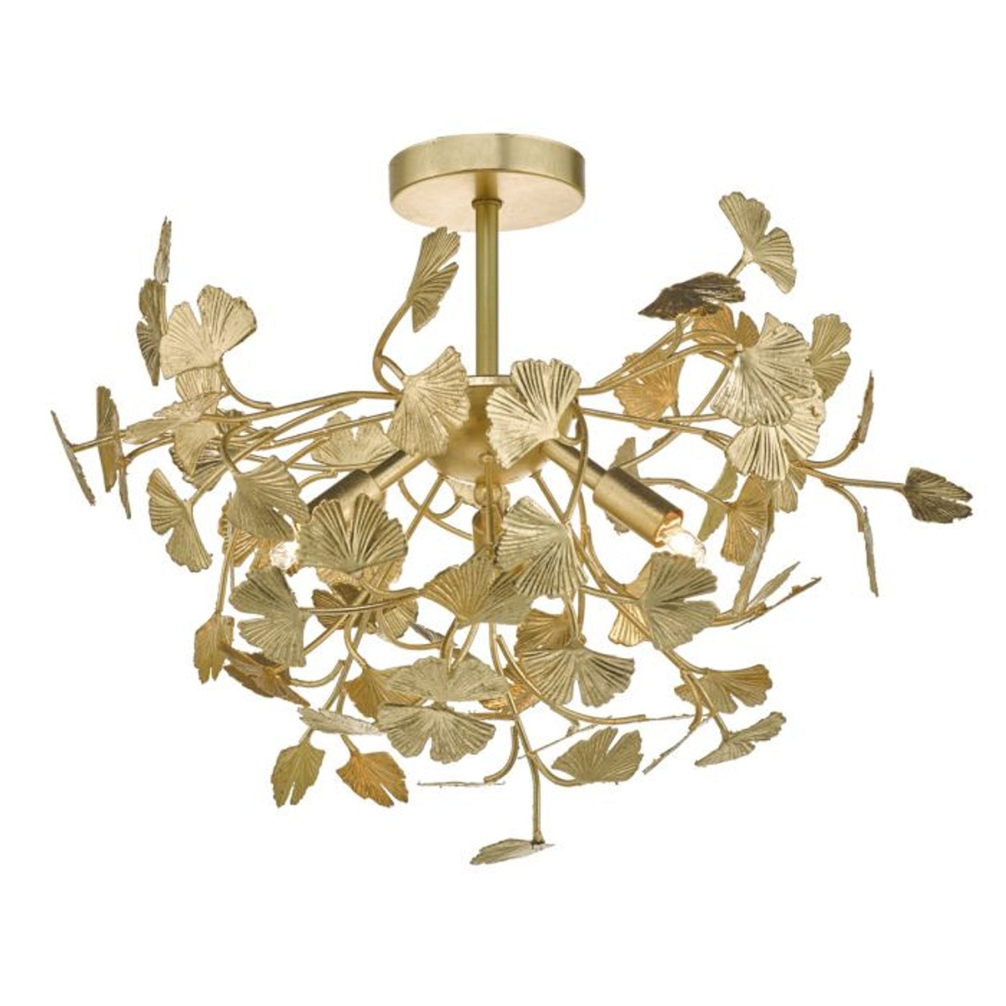 Yadira 4-Light Semi Flush with Hand Applied Gold Leaf