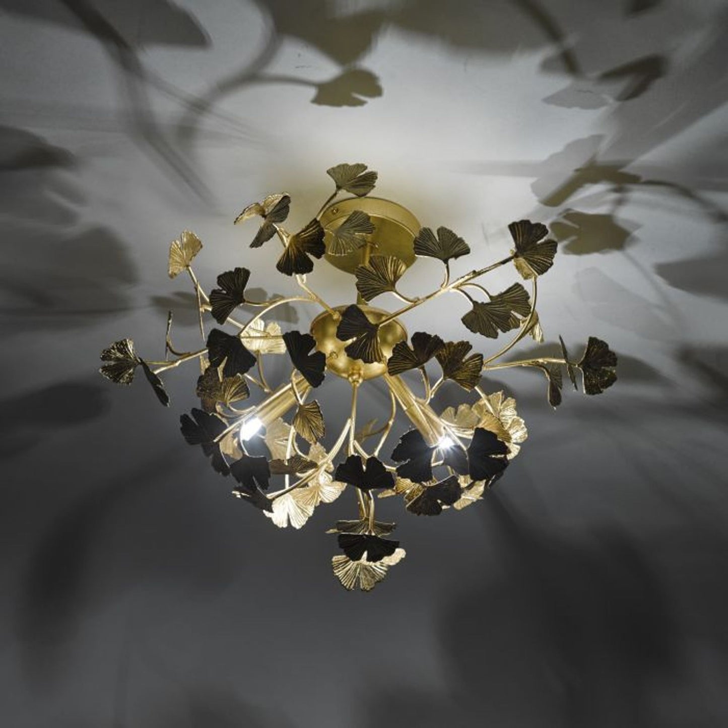 Yadira 4-Light Semi Flush with Hand Applied Gold Leaf