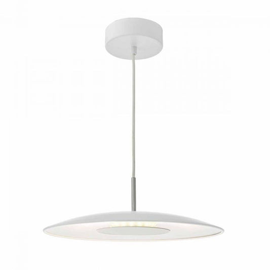 Enoch Single LED Pendant with Stainless Steel Detailing